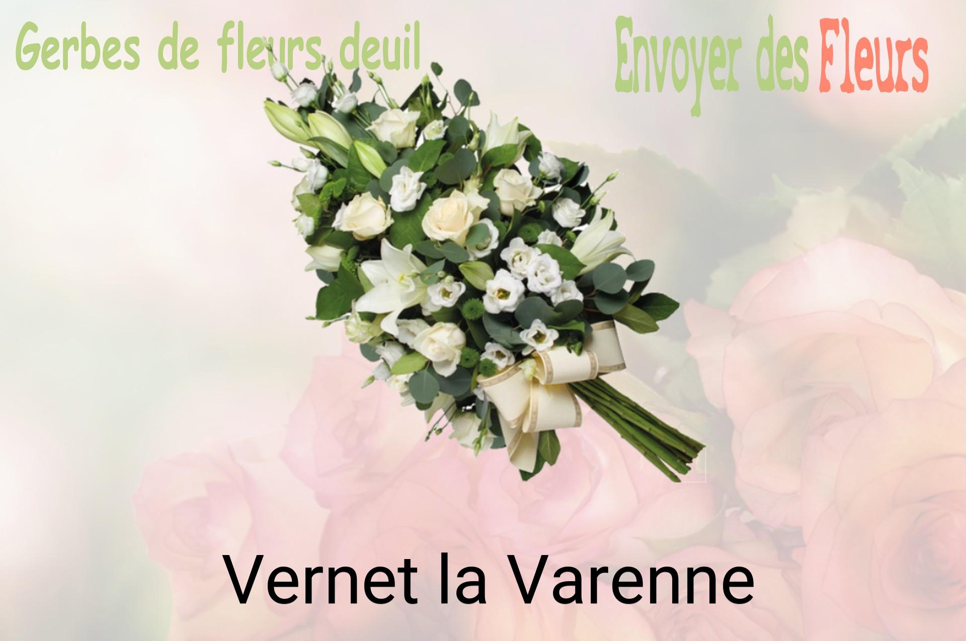 Gerbe de fleurs de deuil livrée à Vernet-la-Varenne
